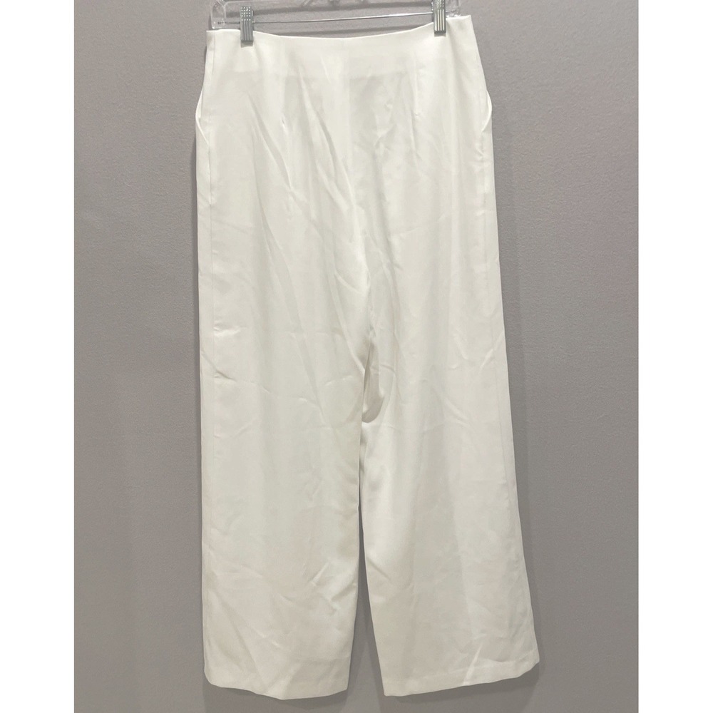 NWT Commense Solid Wide Leg Pants LARGE Stylish WHITE Quality Fast Shipping - Picture 8 of 10